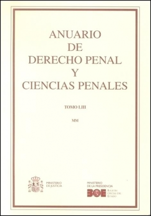 Cubierta de ANUARIO DE DERECHO PENAL Y CIENCIAS PENALES 2000