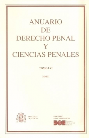 Cubierta de ANUARIO DE DERECHO PENAL Y CIENCIAS PENALES 2003