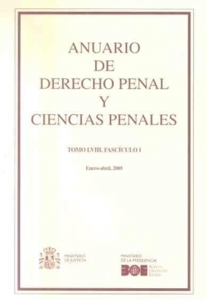 Cubierta de ANUARIO DE DERECHO PENAL Y CIENCIAS PENALES 2005