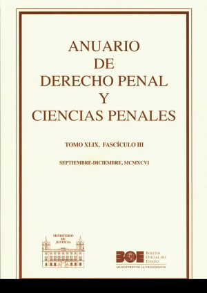 Cubierta de ANUARIO DE DERECHO PENAL Y CIENCIAS PENALES 1996