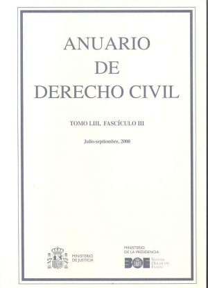 Cubierta de ANUARIO DE DERECHO CIVIL 2000