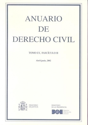 Cubierta de ANUARIO DE DERECHO CIVIL 2002