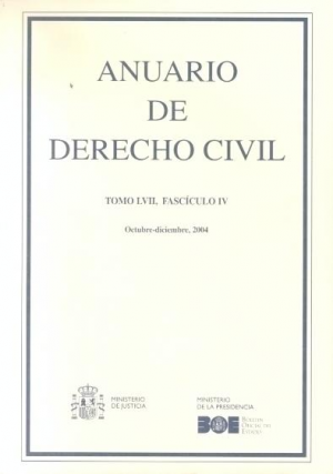 Cubierta de ANUARIO DE DERECHO CIVIL 2004