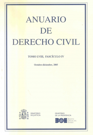 Cubierta de ANUARIO DE DERECHO CIVIL 2005