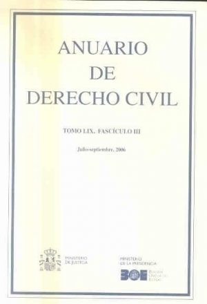 Cubierta de ANUARIO DE DERECHO CIVIL 2006