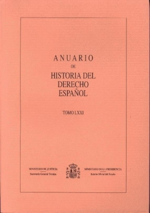 ANUARIO DE HISTORIA DEL DERECHO ESPAÑOL 2001
