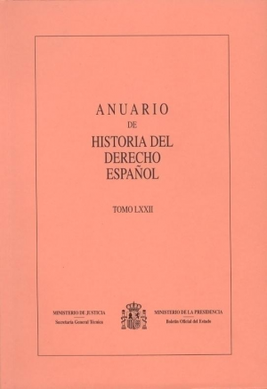 Cubierta de ANUARIO DE HISTORIA DEL DERECHO ESPAÑOL 2002