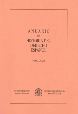 Cubierta de ANUARIO DE HISTORIA DEL DERECHO ESPAÑOL 2006