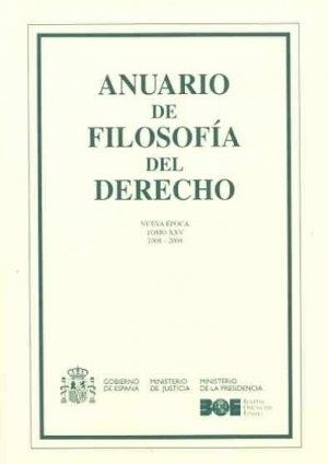 Cubierta de ANUARIO DE FILOSOFÍA DEL DERECHO 2008-2009