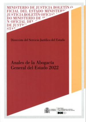 Cubierta de ANALES DE LA ABOGACÍA GENERAL DEL ESTADO, 2022 - DVD