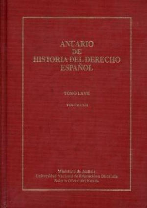 Cubierta de ANUARIO DE HISTORIA DEL DERECHO ESPAÑOL 1997