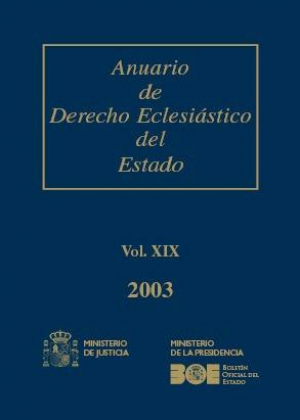 Cubierta de ANUARIO DE DERECHO ECLESIÁSTICO DEL ESTADO 2003