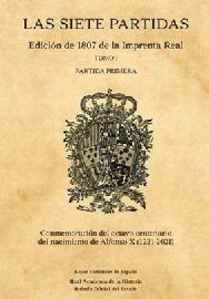 Cubierta de LAS SIETE PARTIDAS. EDICIÓN 1807 DE LA IMPRENTA REAL, EDICIÓN EN TAPA DURA