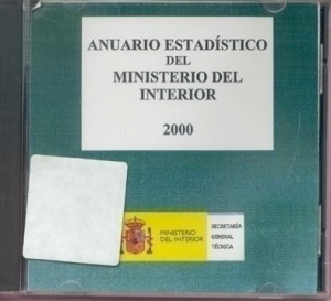 Cubierta de ANUARIO ESTADÍSTICO DEL MINISTERIO DEL INTERIOR 2000