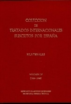 Cubierta de COLECCIÓN DE TRATADOS INTERNACIONALES SUSCRITOS POR ESPAÑA