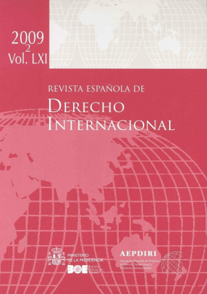 Cubierta de REVISTA ESPAÑOLA DE DERECHO INTERNACIONAL 2009