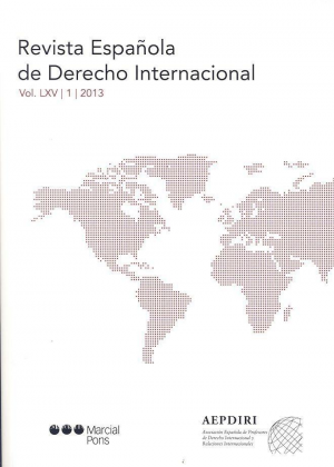 Cubierta de REVISTA ESPAÑOLA DE DERECHO INTERNACIONAL 2013