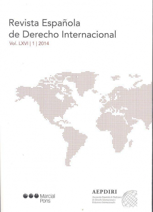 Cubierta de REVISTA ESPAÑOLA DE DERECHO INTERNACIONAL 2014