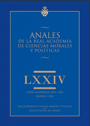 Cubierta de ANALES DE LA REAL ACADEMIA DE CIENCIAS MORALES Y POLÍTICAS 2022