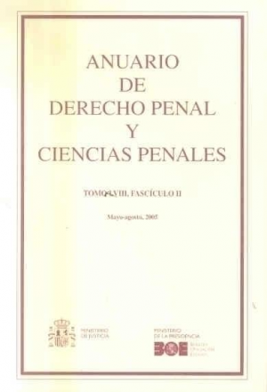 Cubierta de ANUARIO DE DERECHO PENAL Y CIENCIAS PENALES 2005