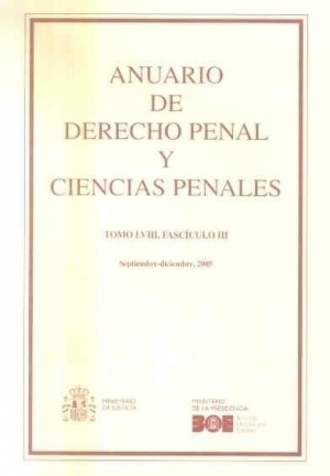 Cubierta de ANUARIO DE DERECHO PENAL Y CIENCIAS PENALES 2005