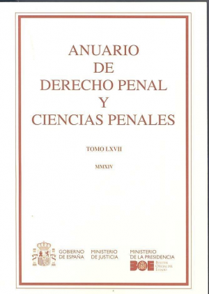Cubierta de ANUARIO DE DERECHO PENAL Y CIENCIAS PENALES 2014