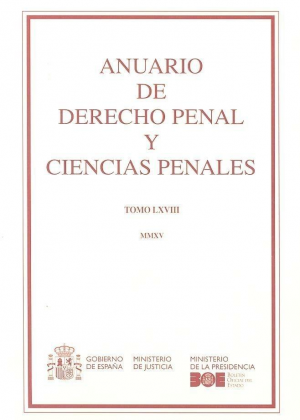 Cubierta de ANUARIO DE DERECHO PENAL Y CIENCIAS PENALES 2015