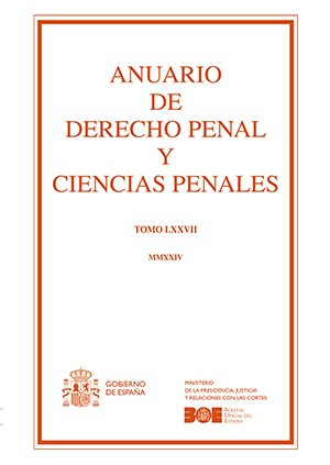 Cubierta de ANUARIO DE DERECHO PENAL Y CIENCIAS PENALES 2024 TOMO LXXVII