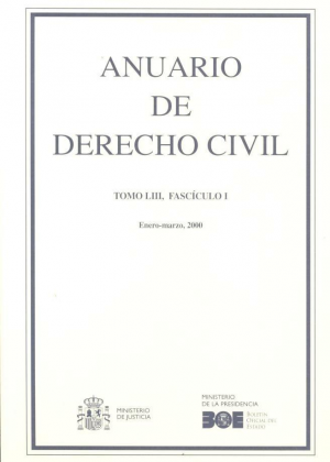 Cubierta de ANUARIO DE DERECHO CIVIL 2000