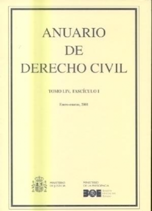 Cubierta de ANUARIO DE DERECHO CIVIL 2001