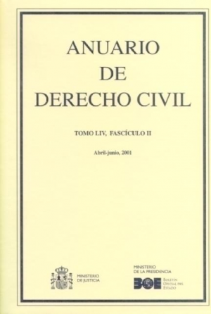 Cubierta de ANUARIO DE DERECHO CIVIL 2001