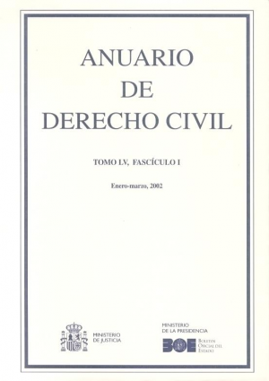 Cubierta de ANUARIO DE DERECHO CIVIL 2002