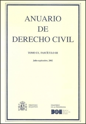 Cubierta de ANUARIO DE DERECHO CIVIL 2002