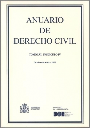 ANUARIO DE DERECHO CIVIL 2003