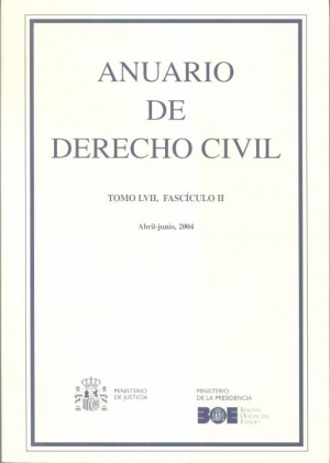 Cubierta de ANUARIO DE DERECHO CIVIL 2004