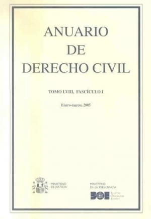 Cubierta de ANUARIO DE DERECHO CIVIL 2005