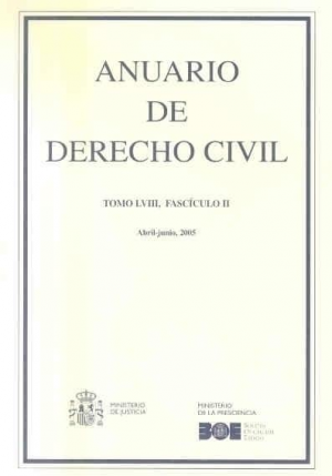 Cubierta de ANUARIO DE DERECHO CIVIL 2005