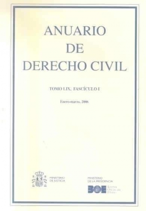 Cubierta de ANUARIO DE DERECHO CIVIL 2006