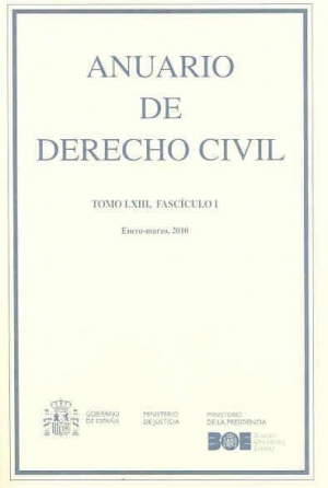 Cubierta de ANUARIO DE DERECHO CIVIL 2010