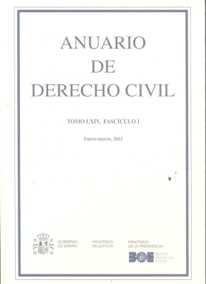 Cubierta de ANUARIO DE DERECHO CIVIL 2011