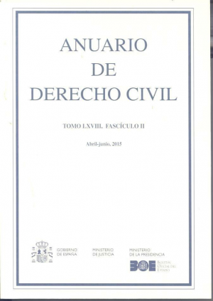 ANUARIO DE DERECHO CIVIL 2015