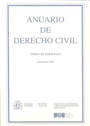 Cubierta de ANUARIO DE DERECHO CIVIL 2017