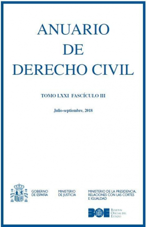 ANUARIO DE DERECHO CIVIL 2018