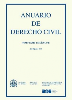Cubierta de ANUARIO DE DERECHO CIVIL, 2019