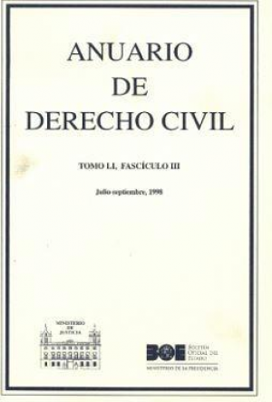 Cubierta de ANUARIO DE DERECHO CIVIL 1998