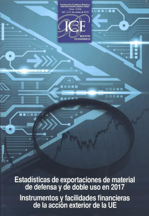 Cubierta de BOLETÍN ECONÓMICO DE INFORMACIÓN COMERCIAL ESPAÑOLA NÚMERO 3104. OCT 2018