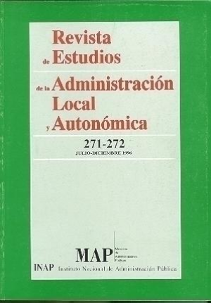 Cubierta de REVISTA DE ESTUDIOS DE LA ADMINISTRACIÓN LOCAL Y AUTONÓMICA Nº 271-272