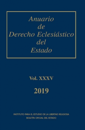 Cubierta de ANUARIO DE DERECHO ECLESIÁSTICO DEL ESTADO 2019