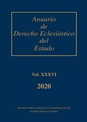 Cubierta de ANUARIO DE DERECHO ECLESIÁSTICO DEL ESTADO 2020
