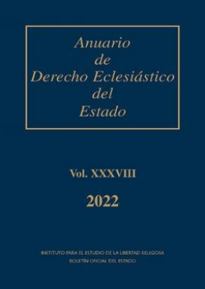 Cubierta de ANUARIO DE DERECHO ECLESIÁSTICO DEL ESTADO 2022